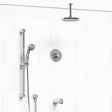 Riobel KIT#1345GNC-6-EX - Type T/P (thermostatic/pressure balance) 1/2'' coaxial 3-way system with hand shower rai