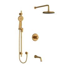 Riobel KIT#1345MMRD+BG-6-SPEX - Type T/P (thermostatic/pressure balance) 1/2'' coaxial 3-way system with hand shower rai