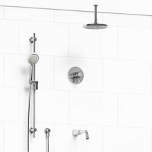 Riobel KIT#1345MMRDJC-6-SPEX - Type T/P (thermostatic/pressure balance) 1/2'' coaxial 3-way system with hand shower rai