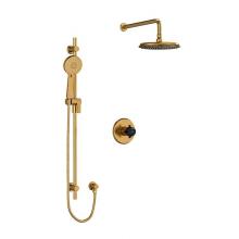 Riobel KIT#323MMRD+BGBK-6-EX - Type T/P (thermostatic/pressure balance) 1/2'' coaxial 2-way system with hand shower and