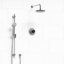 Riobel KIT#323MMRD+CBK-EX - Type T/P (thermostatic/pressure balance) 1/2'' coaxial 2-way system with hand shower and