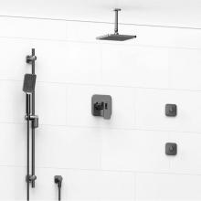 Riobel KIT#3545EQC-6-EX - Type T/P (thermostatic/pressure balance) 1/2'' coaxial 3-way system, hand shower rail, e