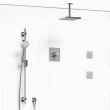 Riobel KIT#3545PATQC-6-SPEX - Type T/P (thermostatic/pressure balance) 1/2'' coaxial 3-way system, hand shower rail, e