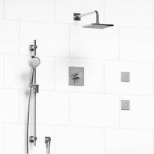 Riobel KIT#3545PATQC - Type T/P (thermostatic/pressure balance) 1/2'' coaxial 3-way system, hand shower rail, e