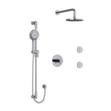 Riobel KIT#3545PBC-SPEX - Type T/P (thermostatic/pressure balance) 1/2'' coaxial 3-way system, hand shower rail, e