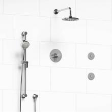 Riobel KIT#3545SYTMC-SPEX - Type T/P (thermostatic/pressure balance) 1/2'' coaxial 3-way system, hand shower rail, e