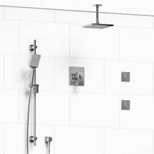 Riobel KIT#3545ZOTQC-6-SPEX - Type T/P (thermostatic/pressure balance) 1/2'' coaxial 3-way system, hand shower rail, e