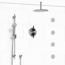 Riobel KIT#483MMRDJCBK-6 - Type T/P (thermostatic/pressure balance) 3/4'' double coaxial system with hand shower ra