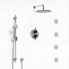 Riobel KIT#483MMRDLCBK - Type T/P (thermostatic/pressure balance) 3/4'' double coaxial system with hand shower ra