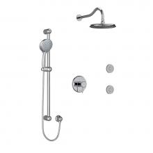 Riobel KIT3545RTC - Type T/P (thermostatic/pressure balance) 1/2'' coaxial 3-way system, hand shower rail, e