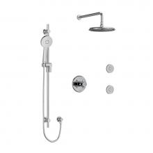 Riobel KIT3545MMRD+C-EX - Type T/P (thermostatic/pressure balance) 1/2'' coaxial 3-way system, hand shower rail, e