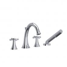 Riobel ED12KC - 4-piece deck-mount tub filler with handshower