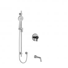 Riobel KIT1244MMRDJCBK-SPEX - 1/2'' 2-way Type T/P (thermostatic/pressure balance) coaxial system with spout and hand