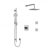 Riobel KIT3545SAC-6-SPEX - Type T/P (thermostatic/pressure balance) 1/2'' coaxial 3-way system, hand shower rail, e