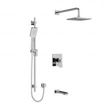 Riobel KIT1345ZOTQC-6-SPEX - Type T/P (thermostatic/pressure balance) 1/2'' coaxial 3-way system with hand shower rai