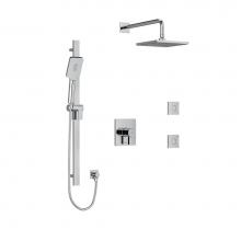 Riobel KIT3545PFTQC-EX - Type T/P (Thermostatic/Pressure Balance) 1/2'' Coaxial 3-Way System, Hand Shower Rail, E