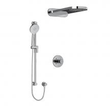 Riobel KIT2745RUTM+C-EX - Type T/P (thermostatic/pressure balance) 1/2'' coaxial 3-way system with hand shower rai