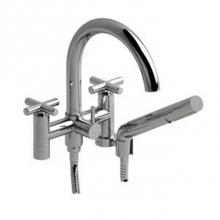 Riobel RU06+C - 6'' tub filler with hand shower