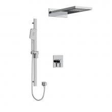 Riobel KIT2745PXTQC-EX - Type T/P (thermostatic/pressure balance) 1/2'' coaxial 3-way system with hand shower rai