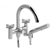 Riobel RU06KKNC - 6'' tub filler with handshower