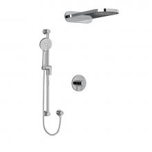 Riobel KIT2745SYTMC-EX - Type T/P (thermostatic/pressure balance) 1/2'' coaxial 3-way system with hand shower rai