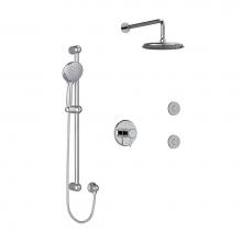 Riobel KIT3545GNC-SPEX - Type T/P (Thermostatic/Pressure Balance) 1/2'' Coaxial 3-Way System, Hand Shower Rail, E