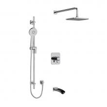 Riobel KIT1345SAC-EX - Type T/P (thermostatic/pressure balance) 1/2'' coaxial 3-way system with hand shower rai