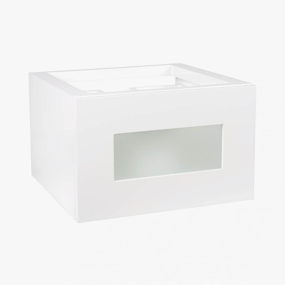 18'' Rebecca Wall Mount Bathroom Vanity Base Cabinet in Glossy White