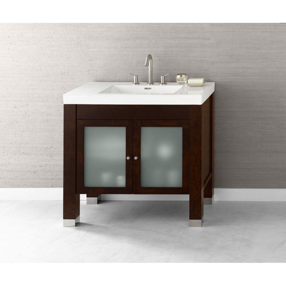 36'' Devon Bathroom Vanity Base Cabinet in Vintage Walnut