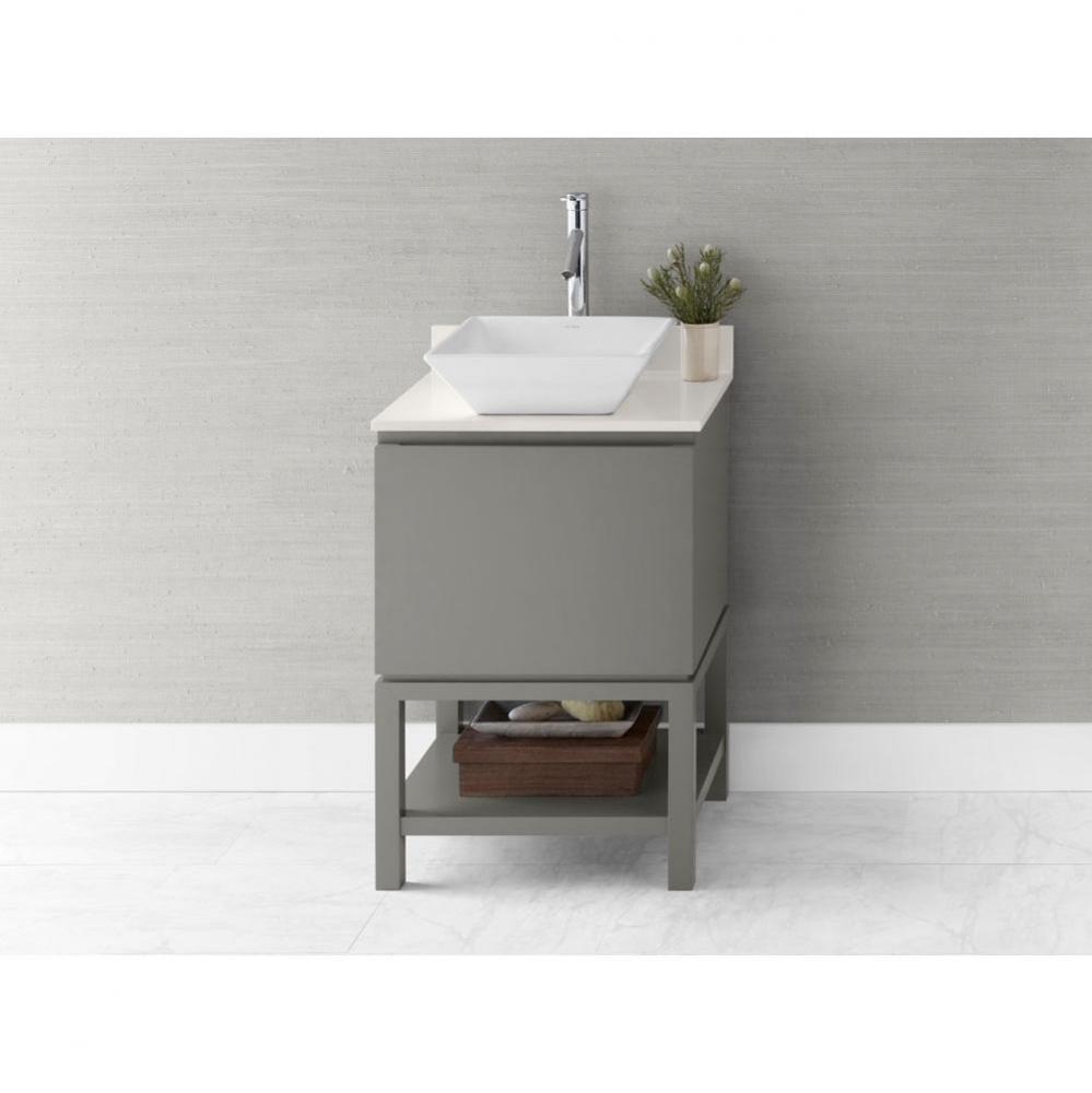 23'' Ariella Bathroom Vanity Base Cabinet with Leg in Slate Gray