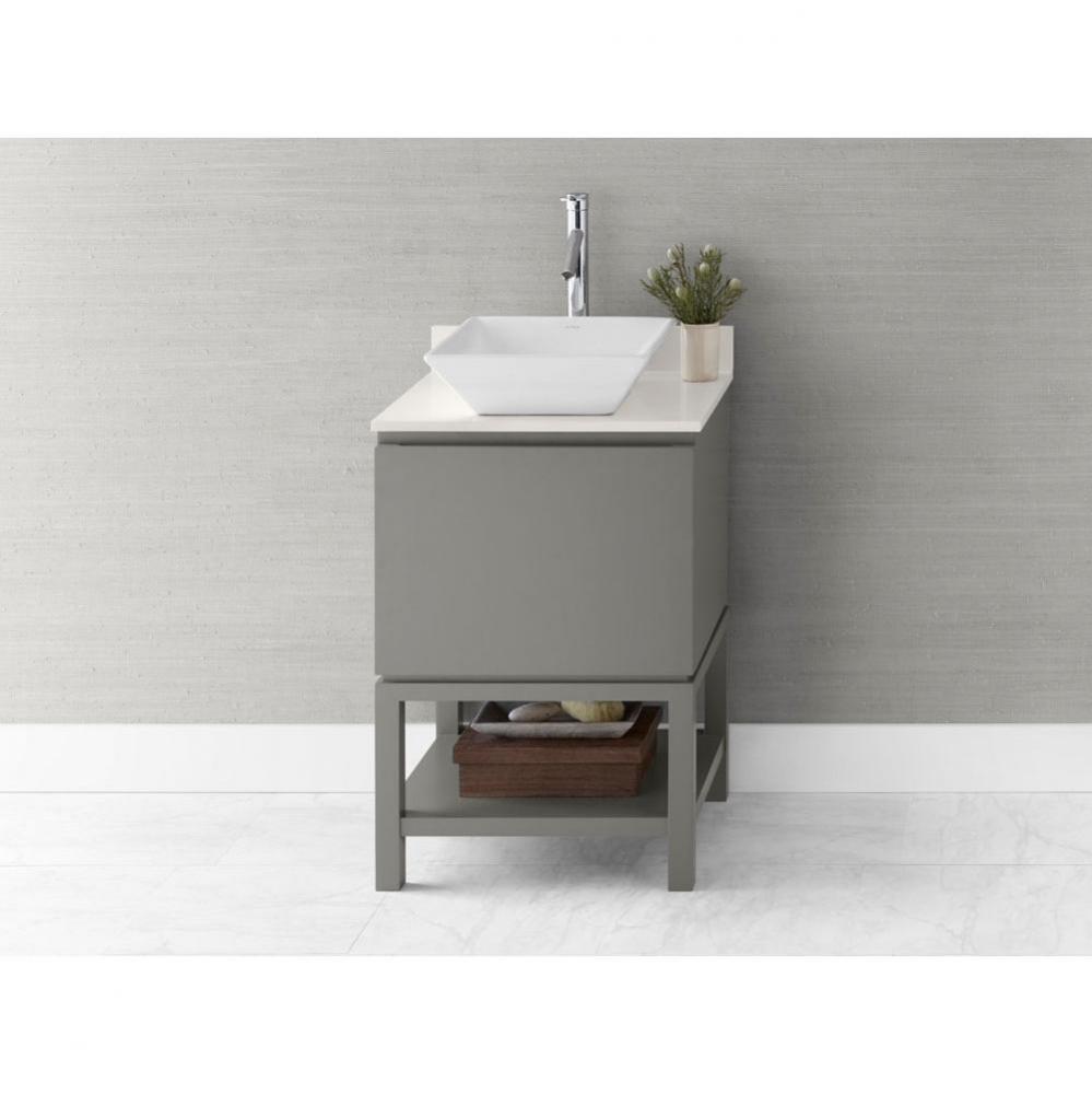 23'' Ariella Bathroom Vanity Base Cabinet with Leg in Blush Taupe