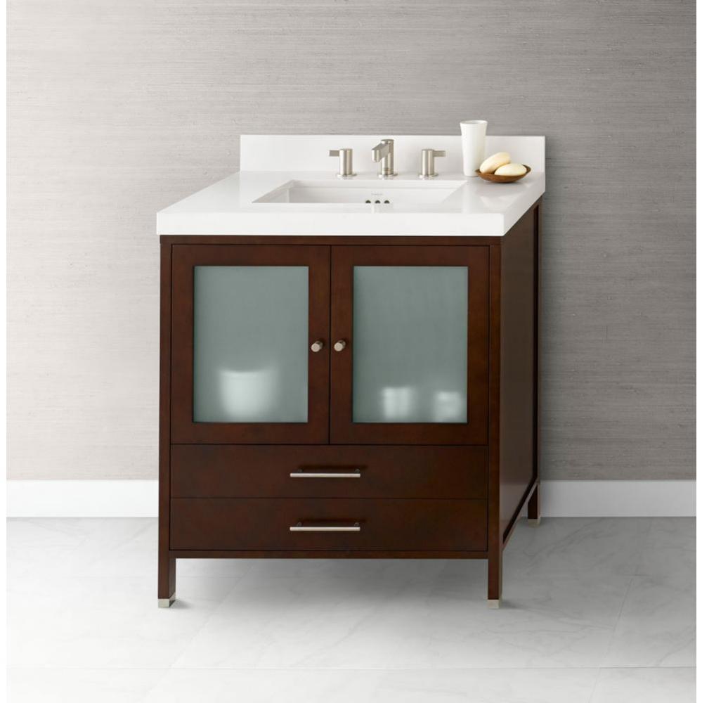 30'' Juno Bathroom Vanity Cabinet Base in Dark Cherry