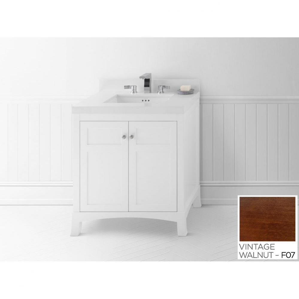 30'' Briella Bathroom Vanity Cabinet Base with Flared Leg in Vintage Walnut