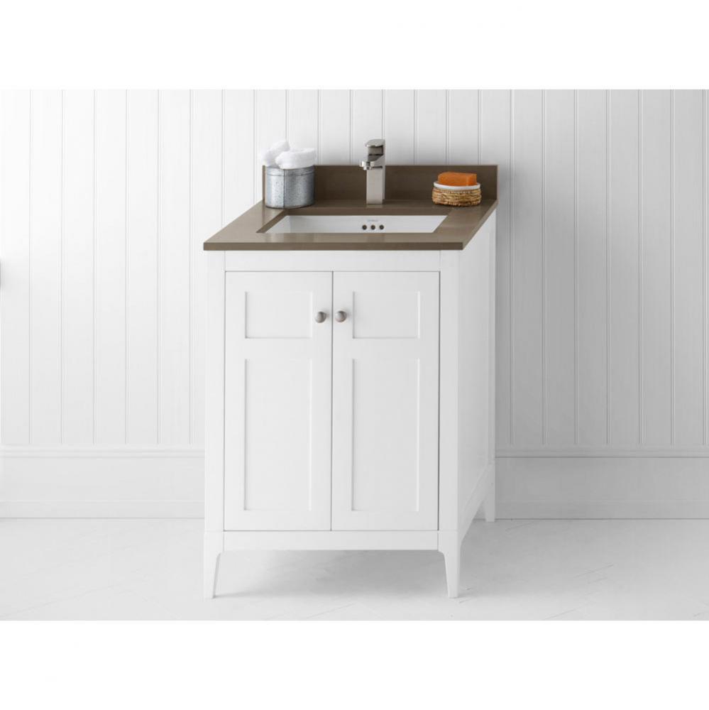 24'' Briella  Bathroom Vanity Cabinet Base with Tapered Leg in White