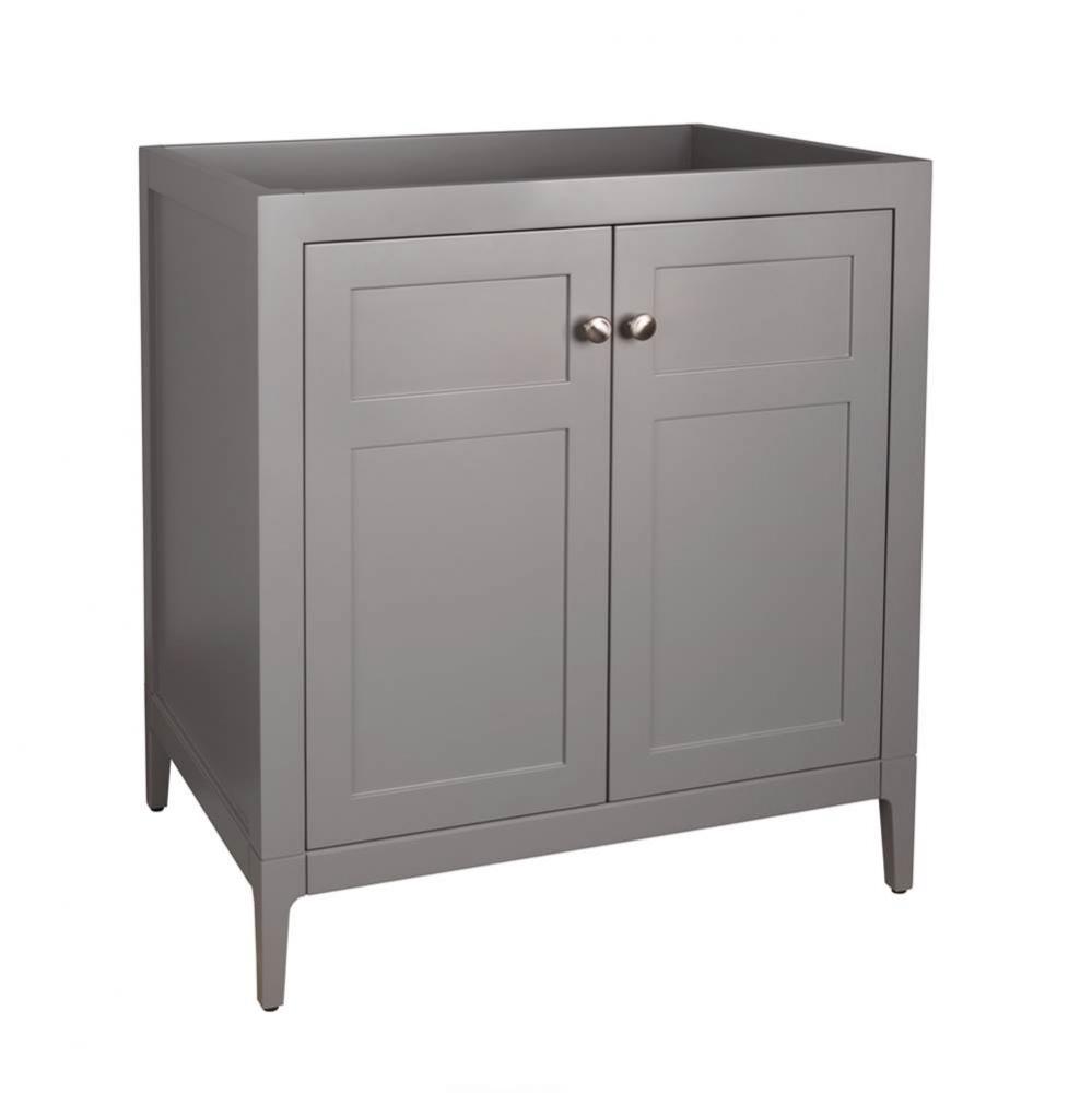 30'' Briella Bathroom Vanity Cabinet Base with Tapered Leg in Empire Gray