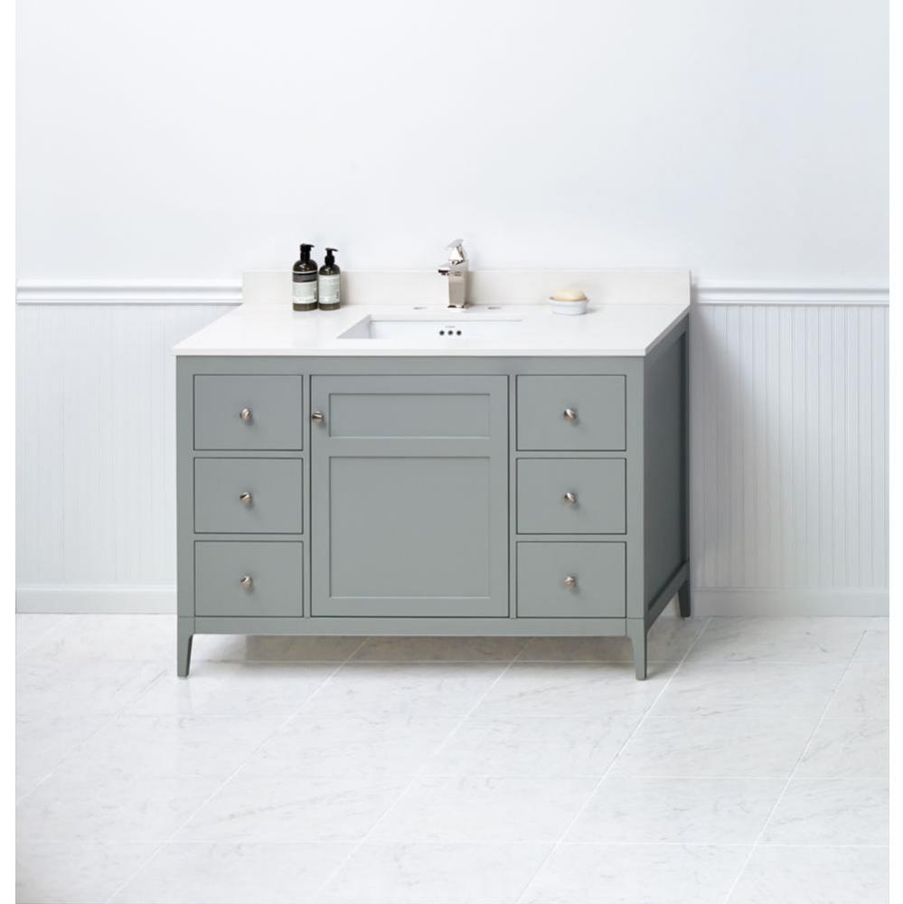 48'' Briella  Bathroom Vanity Cabinet Base with Tapered Leg in Ocean Gray