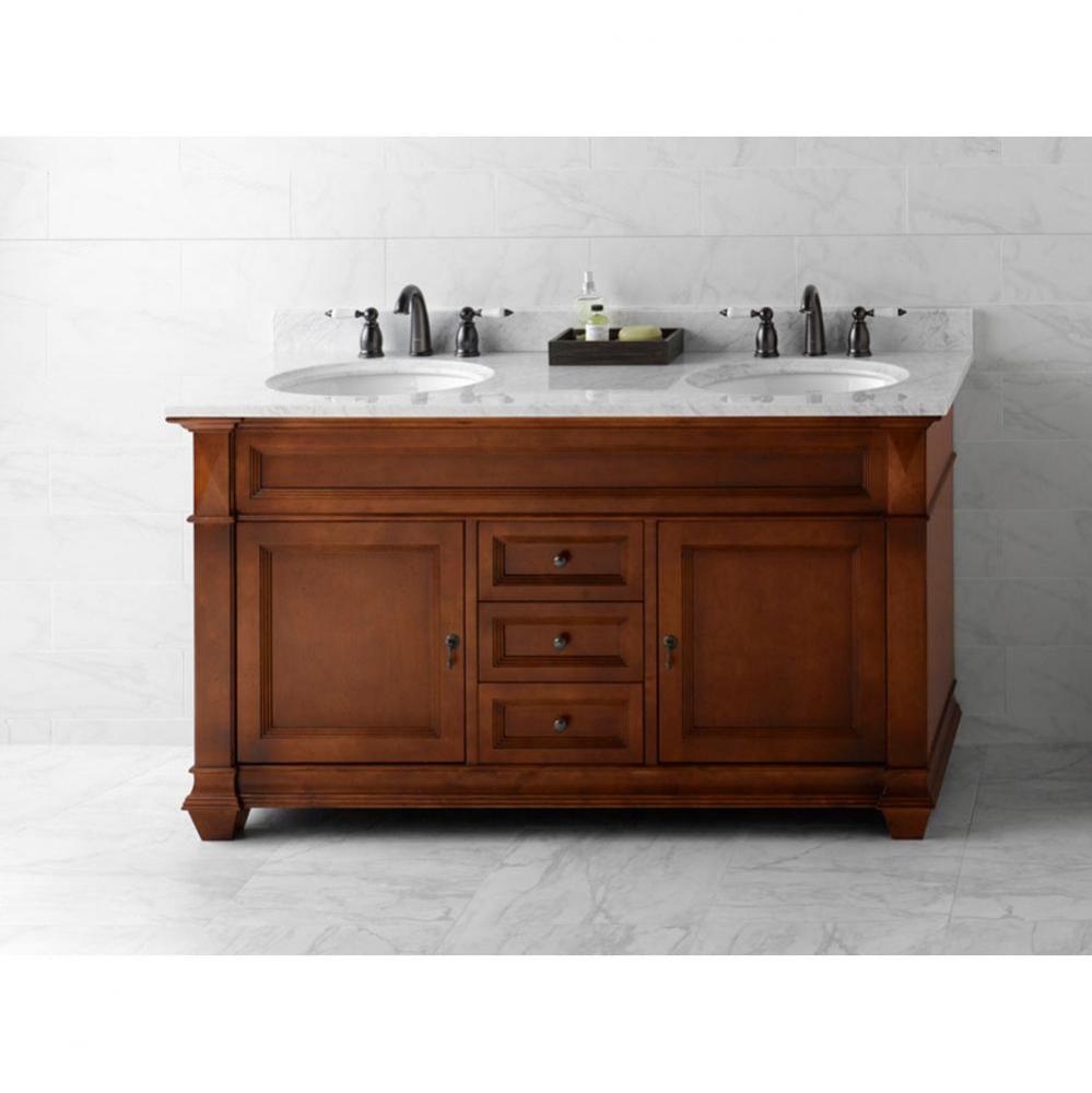 60'' Torino Bathroom Vanity Cabinet Base in Colonial Cherry  Special Order Item