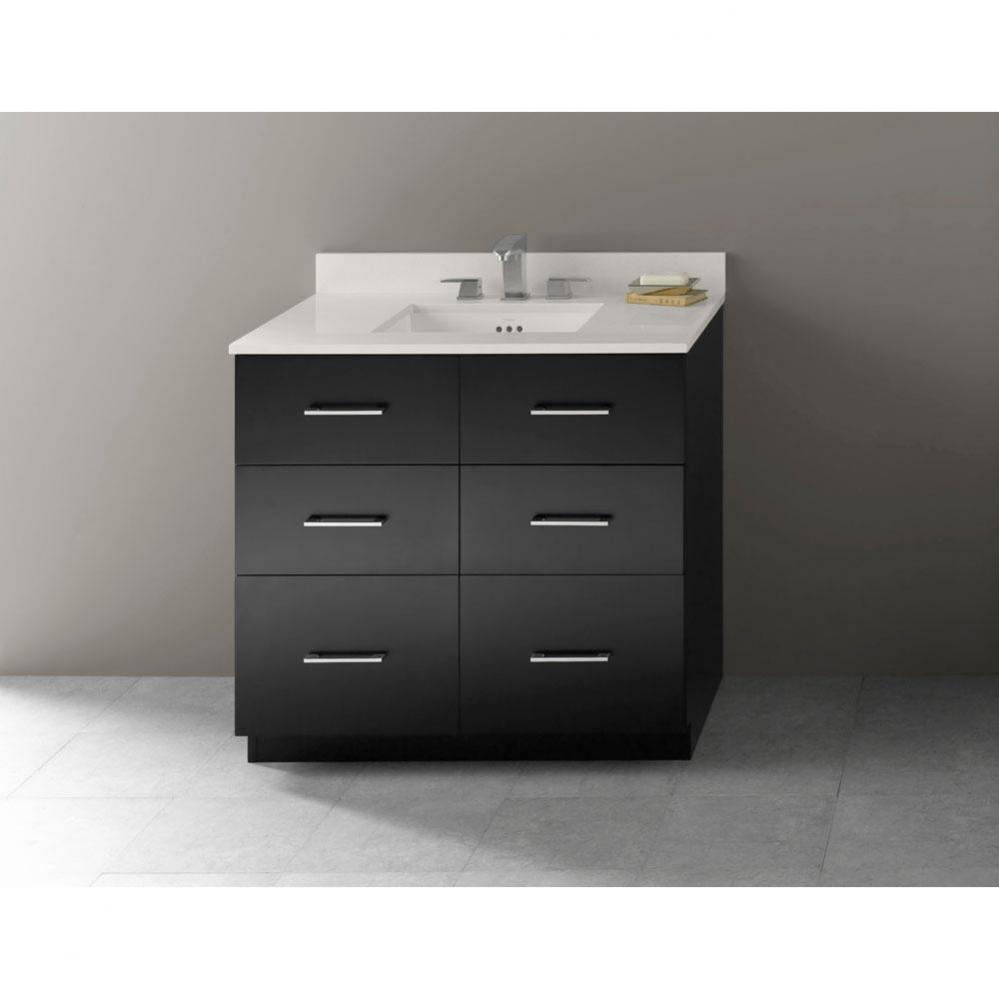 36'' Lassen Eco-Friendly Bathroom Vanity Cabinet Base in Black