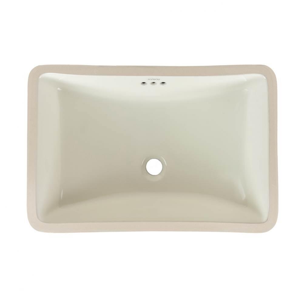 20'' Restyle Rectangular Ceramic Undermount Bathroom Sink in Biscuit