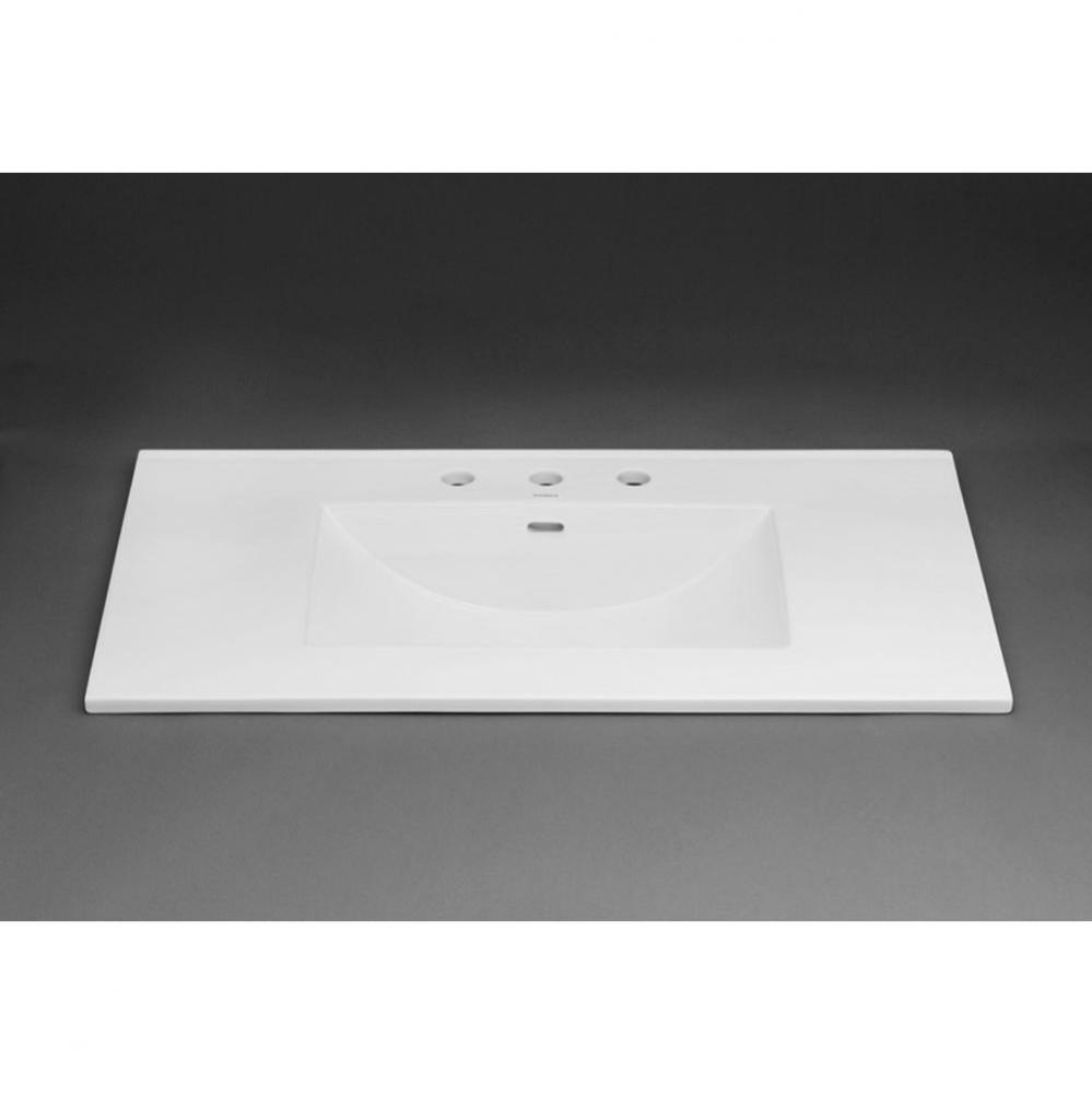 37'' Kara™ Ceramic Sinktop with Single Faucet Hole in White