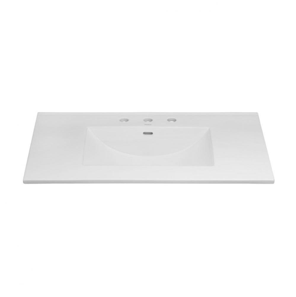 37'' Kara™ Ceramic Sinktop with 8'' Widespread Faucet Hole in White