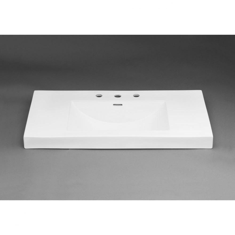 32'' Evin™  Ceramic Sinktop with 8'' Widespread Faucet Hole in White