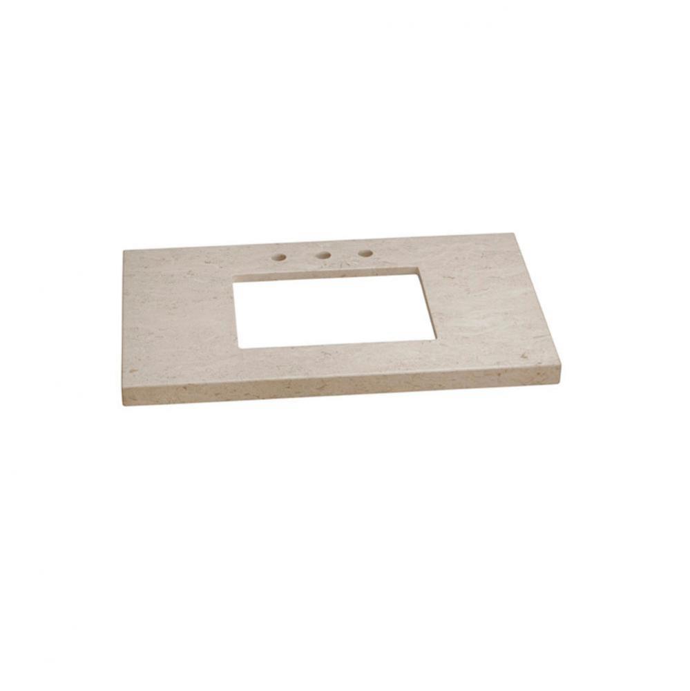 25'' x 22'' WideAppeal™ Marble Vanity Top in Cream Beige - 2'' Thi