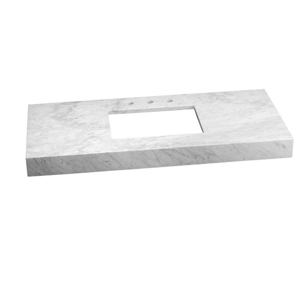 48'' x 22'' WideAppeal™ Marble Vanity Top in Carrara White - 4'' T