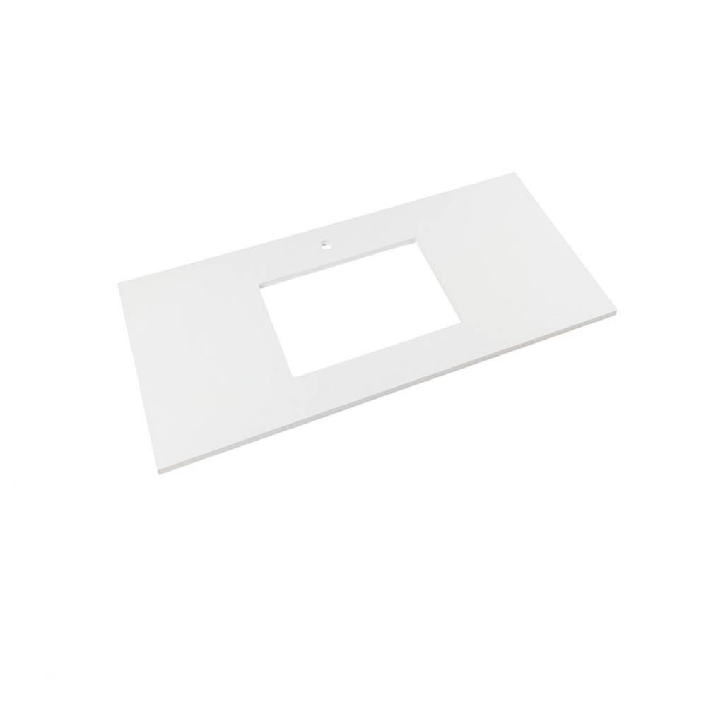 37'' x 19'' TechStone™  Vanity Top in Solid White - 3/4'' Thick