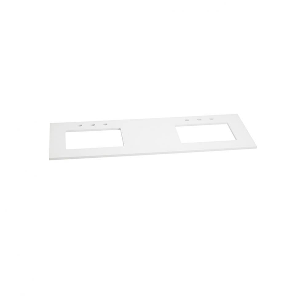 62'' x 19'' TechStone™  Vanity Top in Solid White - 3/4'' Thick