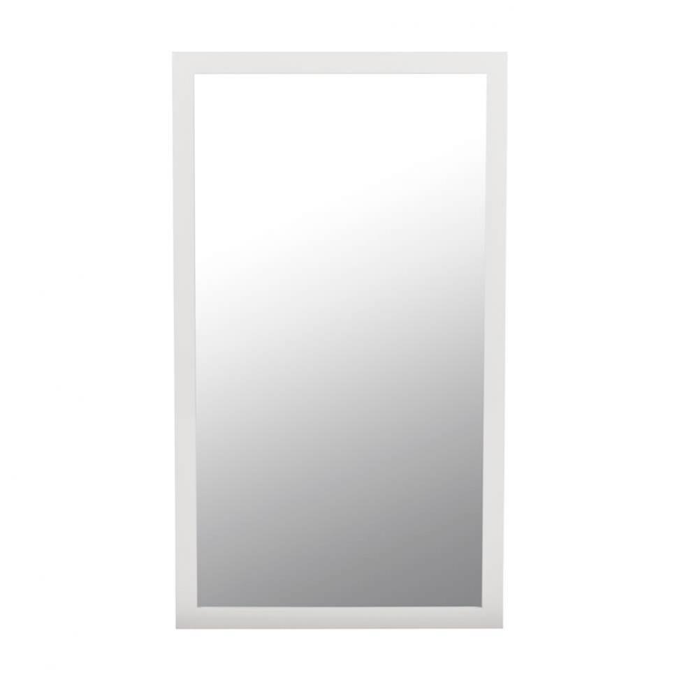 18'' Alina Contemporary Solid Wood Framed Bathroom Mirror in Glossy White