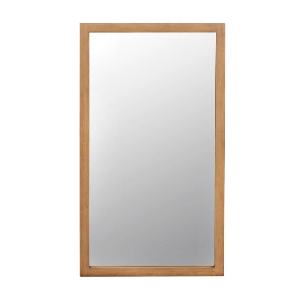 18'' Alina Contemporary Solid Wood Framed Bathroom Mirror in Light Bamboo