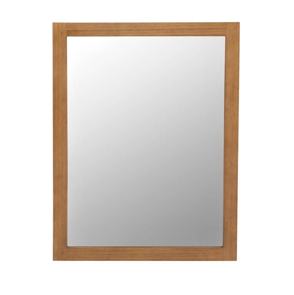 24'' Alina Contemporary Solid Wood Framed Bathroom Mirror in Light Bamboo