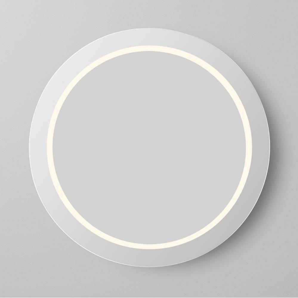 36'' Radiance Round Frameless LED Mirror in Satin Aluminum